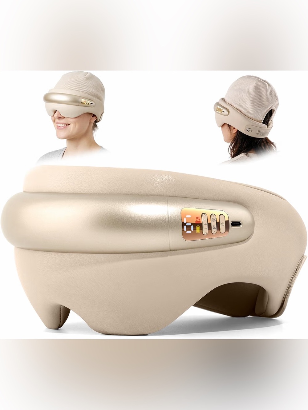 Head and Eye Massager, Heated and Micro Pulse Eye Mask